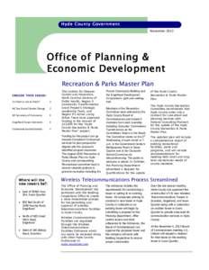 Hyde County Government November 2013 Office of Planning & Economic Development Recreation & Parks Master Plan