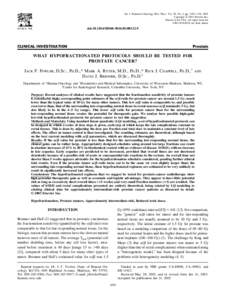 Int. J. Radiation Oncology Biol. Phys., Vol. 56, No. 4, pp. 1093–1104, 2003 Copyright © 2003 Elsevier Inc. Printed in the USA. All rights reserved[removed]/$–see front matter  doi:[removed]S0360[removed]