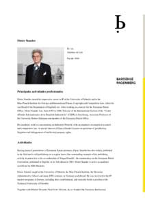 Dieter Stauder Dr. iur. Attorney-at-Law Nacido[removed]Principales actividades profesionales