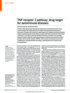 TNF receptor 2 pathway: drug target for autoimmune diseases