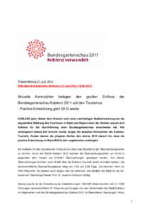 Pressemitteilung 27. Juni 2012 Bitte Sperrfrist beachten: Mittwoch, 27. Juni 2012, 16:00 Uhr!!! Aktuelle  Kennzahlen