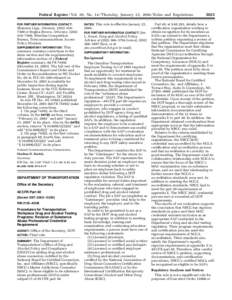 Federal Register / Vol. 69, No[removed]Thursday, January 22, [removed]Rules and Regulations FOR FURTHER INFORMATION CONTACT: Shannon Lipp, Attorney, ([removed]– 7400 or Regina Brown, Attorney, ([removed]–7400, Wireline Com