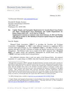 February 24, 2014 Via Electronic Submission: [removed] Elizabeth M. Murphy, Secretary Securities and Exchange Commission 100 F Street, N.E. Washington, D.C[removed]