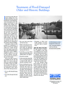 Treatment of Flood-Damaged Older and Historic Buildings I  n recent years, many older and