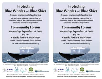 Protecting Blue Whales and Blue Skies Protecting Blue Whales and Blue Skies