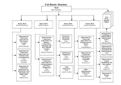 FAS Russia Structure Head Igor Artemiev FAS Russia