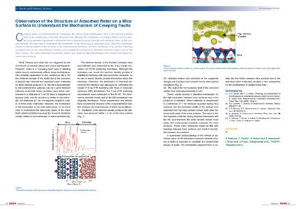 4 Earth and Planetary Science  PF Activity Report 2011 #29 Observation of the Structure of Adsorbed Water on a Mica Surface to Understand the Mechanism of Creeping Faults