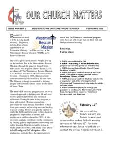 ISSUE NUMBER 2  REISTERSTOWN UNITED METHODIST CHURCH R