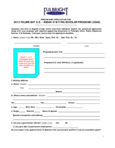 Microsoft Word - US _ASEAN Visiting Scholar_Application form 2015.doc