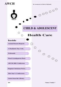 AWCH  The Association for the Welfare of Child Health CHILD & ADOLESCENT Health Care