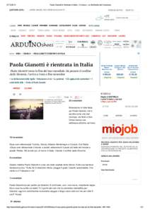 Paola Gianotti è rientrata in Italia ­ Cronaca ­ La Sentinella del Canavese QUOTIDIANI LOCALI