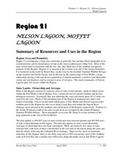 Chapter 3 – Region 21: Nelson Lagoon, Moffet Lagoon Region 21 NELSON LAGOON, MOFFET LAGOON