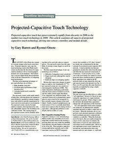 Computing / Capacitive sensing / Energy storage / Touchscreen / Multi-touch / Mutual capacitance / Zytronic / Capacitor / Body capacitance / User interface techniques / Humanâ€“computer interaction / Input/output