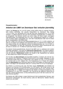 LMBV-Unternehmenskommunikation Pressesprecher Dr. Uwe Steinhuber Knappenstraße[removed]Senftenberg Tel.: [removed]