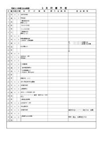 平成２６年度(2014年度)　　　　　 日 曜 授業 行事 学　　校　　行　　事　　等  1