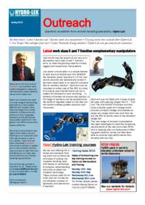 Volume 1, Issue 1  Spring 2010 Outreach Quarterly newsletter from remote handling specialists, Hydro-Lek
