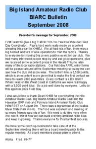 Big Island Amateur Radio Club BIARC Bulletin September 2008