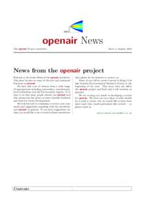 source  OPEN openair News The openair Project newsletter