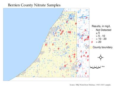 Berrien County Nitrate Samples # S # S