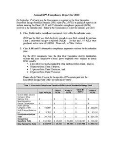 The New Hampshire Renewable Energy Portfolio Standard (RPS) rules at Puc 2507