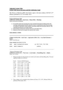 Admiralty Leisure Folio SC5617 Fife Ness to Inverness and the Caledonian Canal The Notices to Mariners (NMs) listed below apply to the latest edition of SC5617 (2nd Edition) published on 15th November[removed]Temporary/Pr