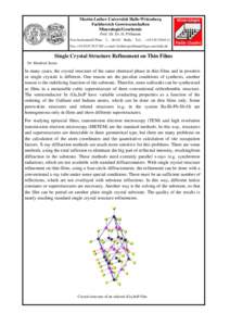 Martin-Luther-Universität Halle-Wittenberg Fachbereich Geowissenschaften Mineralogie/Geochemie Prof. Dr. Dr. H. Pöllmann Von-Seckendorff-Platz 3, 06120 Halle, Tel.: +, Fax:.+ , e-mail: herb