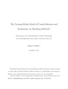 Observational study / Regression analysis / Parametric statistics / Rubin causal model / Propensity score / Donald Rubin / Ignorability / Linear regression / Average treatment effect / Statistics / Econometrics / Design of experiments