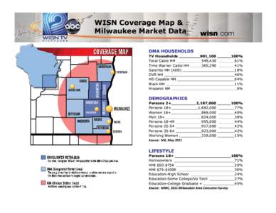 WISN Coverage Map & Milwaukee Market Data DMA HOUSEHOLDS TV Households Total Cable HH Time Warner Cable HH