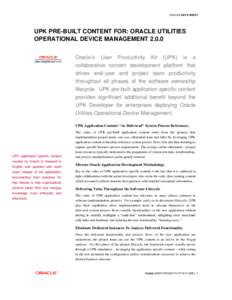 ORACLE UTILITIES OPERATIONAL DEVICE MANAGEMENT 2.0.0