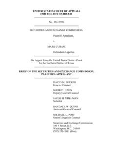 UNITED STATES COURT OF APPEALS  FOR THE FIFTH CIRCUIT NoSECURITIES AND EXCHANGE COMMISSION,