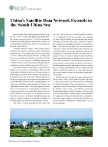BCAS  Vol.27 No[removed]China’s Satellite Data Network Extends to the South China Sea