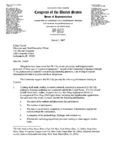 James Gottstein / Sidney Taurel / Pharmaceutical industry / Request for production / Medicine / Science / Eli Lilly controversies / Eli Lilly and Company / Olanzapine / Document