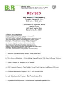 BUSINESS, CONSUMER SERVICES, AND HOUSING AGENCY • GOVERNOR EDMUND G. BROWN JR.  EXECUTIVE OFFICE[removed]North Mather Boulevard, Rancho Cordova, CA[removed]P[removed]F[removed] | www.bar.ca.gov