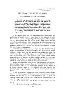 PACIFIC JOURNAL OF MATHEMATICS Vol. 36, No. 1, 1971 THE STRUCTURE OF SERIAL RINGS DAVID EISENBUD AND PHILLIP GRIFFITH