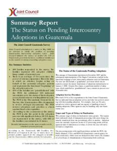 Summary Report on Pending Intercountry Adoptions in Guatemala.pub