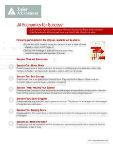 M900 JA Economics for Success Program Brief Kit