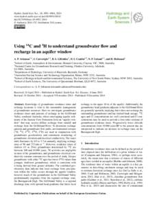 Hydrol. Earth Syst. Sci., 18, 4951–4964, 2014 www.hydrol-earth-syst-sci.net[removed]doi:[removed]hess[removed] © Author(s[removed]CC Attribution 3.0 License.  Using 14C and 3H to understand groundwater flow an