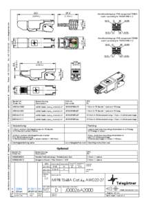 14,2  Anschlussbelegung / PIN assignment T568A nach / according to TIA/EIA 568-C.2 W/G