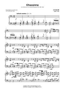 Chaconne from Partita No. 2 for Unaccompanied Violin, BWV 1004
