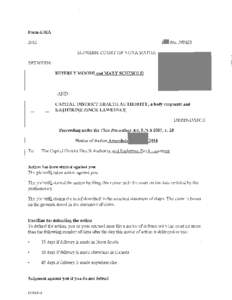 Form.4.02A[removed]Hfx No[removed]SUPREME COURT OF NOVA SCOTIA