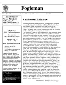 Fogleman Newsletter- May 2007.pub
