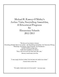 Michael O'Malley's Educational Programs 2012-2013copy.indd