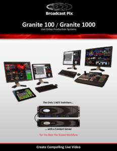 Granite[removed]Granite 1000 Live Video Production Systems The Only 1 M/E Switchers[removed]with a Content Server