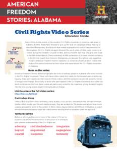 AMERICAN FREEDOM STORIES: ALABAMA Civil Rights Video Series Education Guide