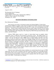 Chrysler / Auburn Hills /  Michigan / Minivans / SUVs / Fiat / Dodge / Jeep / Sudden unintended acceleration / Ultradrive / Transport / Private transport / Land transport