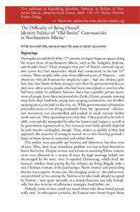 First published in Rebuilding Identities. Pathways to Reform in PostSoviet Siberia, edited by Erich Kasten, 2005, 135–151. Berlin: Dietrich Reimer Verlag — Electronic edition for www.siberian-studies.org