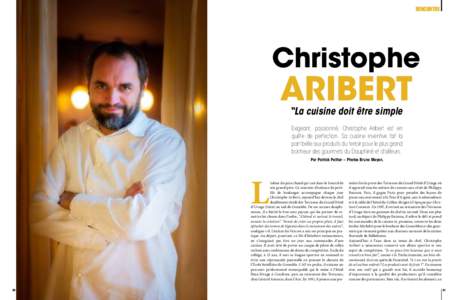 RENCONTRE  Christophe ARIBERT “La cuisine doit être simple