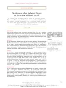 Thiazolidinediones / Pyridines / RTT / Eli Lilly and Company / Pioglitazone / Rosiglitazone / Diabetes / Metformin / Stroke / Insulin resistance / Hyperglycemia / Sulfonylurea