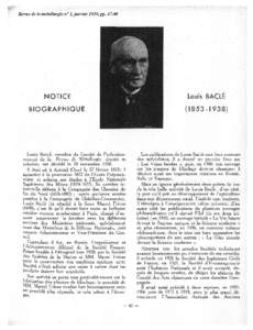 Revue de la métallurgie n° 1, janvier 1939,ppNOTICE