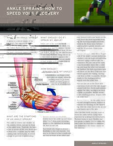 ANKLE SPRAINS: HOW TO SPEED YOUR RECOVERY AOSSM SPORTS TIPS  WHAT IS AN ANKLE SPRAIN?